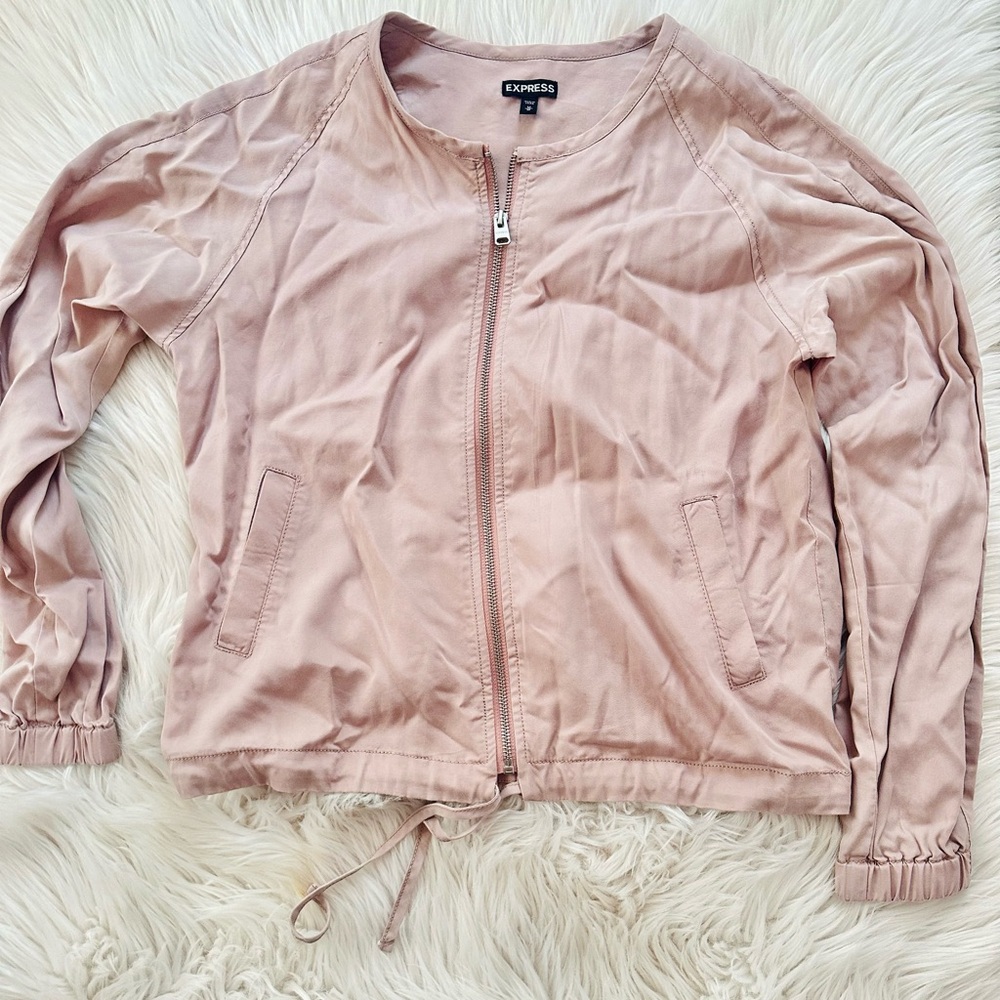 Express Women's Blush Bomber Jacket